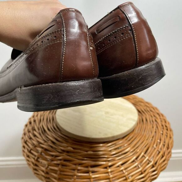 Allen Edmonds Tassel Loafer Brown Leather Slip On Mens 10 C 57998 Oxford Career main image 8